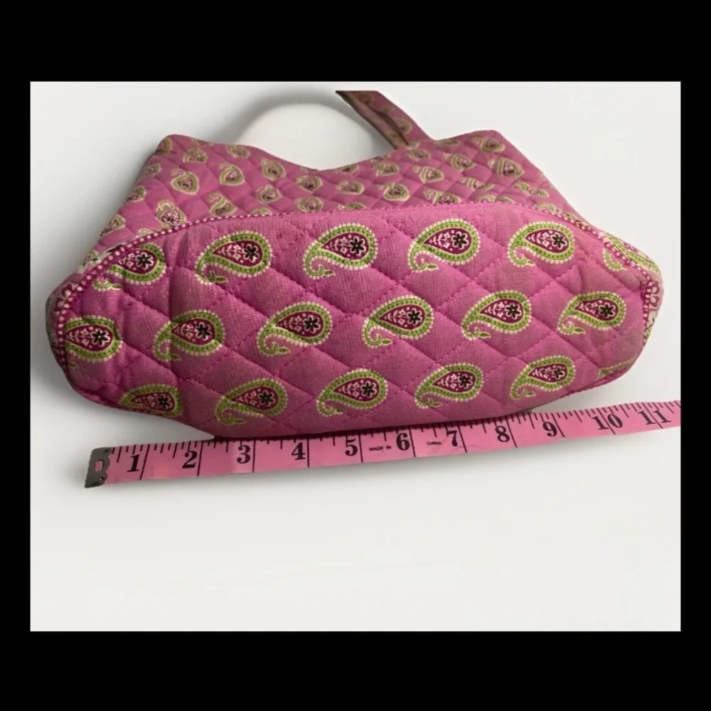 Vera Bradley Quilted Paisley Bermuda Pink Tote Bag Retired Handbag Purse - Picture 13 of 16
